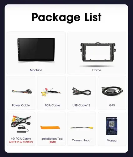 Imagen 2 del producto Reproductor Multimedia de navegación de radio de coche Android 15 para Toyota Corolla 2006 2007 2008 2009 2010 2011 2012 2013 Carplay Auto estéreo