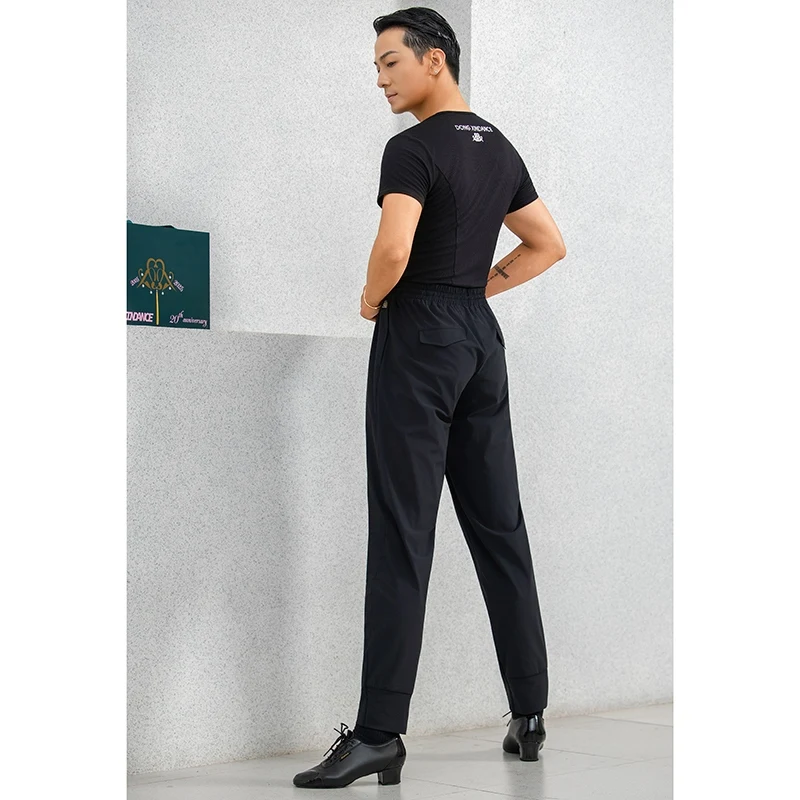 Nieuwe Mannelijke Latin Dans Praktijk Kleding Mannen Moderne Dans Broek Volwassen Latin Samba Chacha Dans Praktijk Kostuums Dragen DQL11823