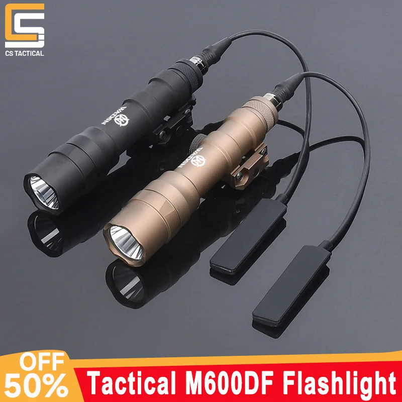 WADSN 1400 Hight Lumens M600 M600DF Tactical Flashlight White Scout Light Fit 20mm Picatinny Airsoft Hunting Weapon Accessories