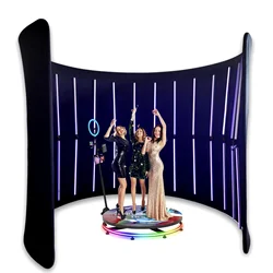 360 Background LED Light Social Media Booth Shell Photo Booth Background SLR Photo Booth Background Suitable for Party