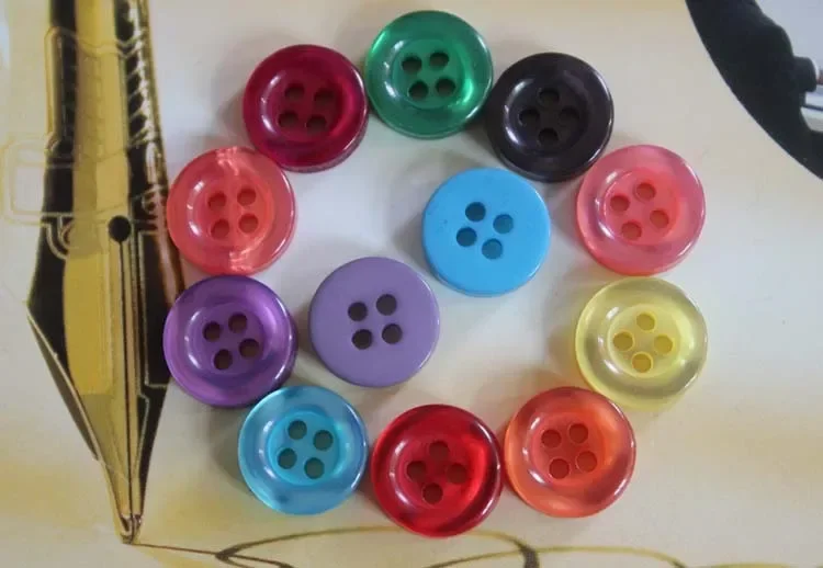 Resin Shirt Buttons for Sewing, Scrapbooking Craft, Decorative Accessories, Loose Button, 10mm, 11mm, 10Pcs