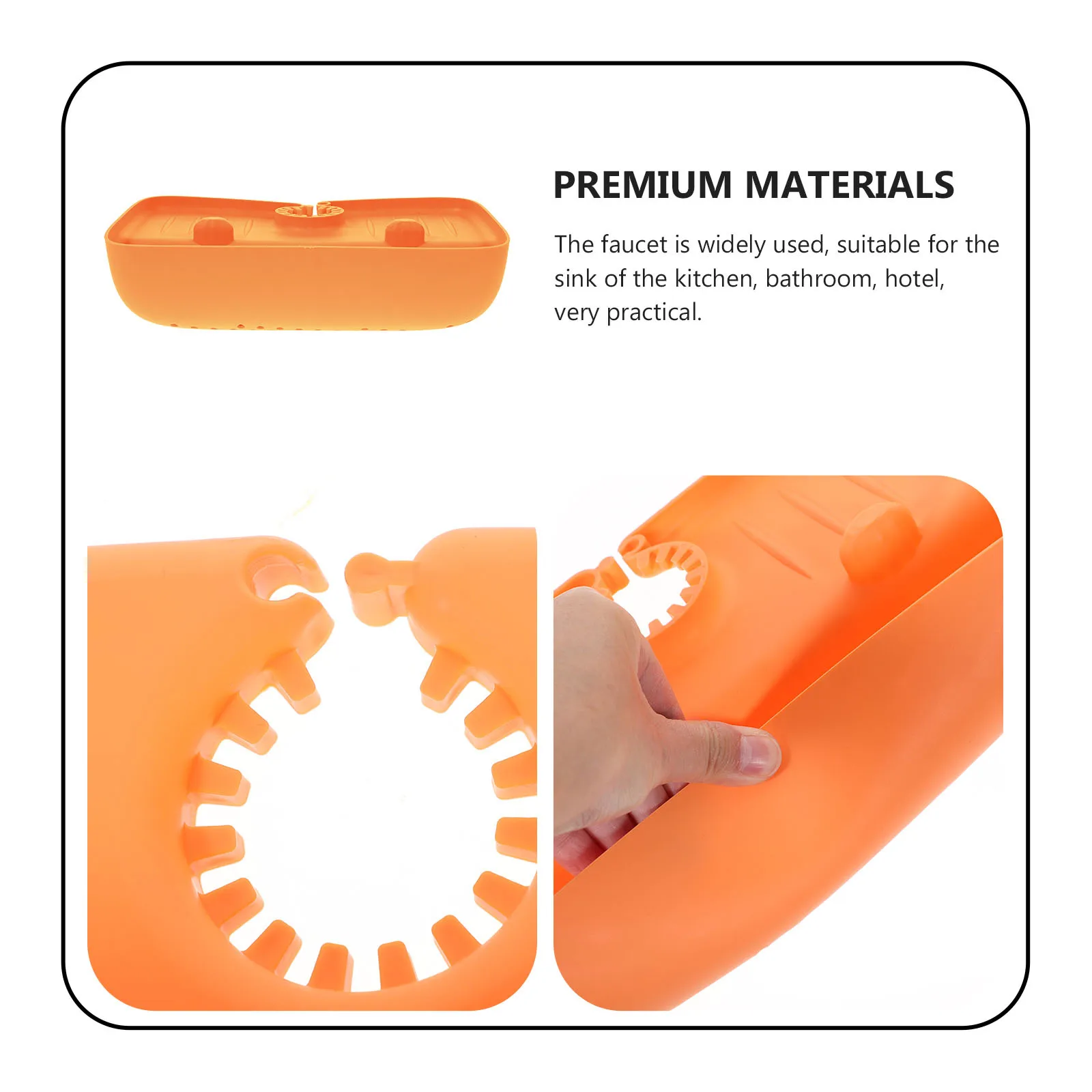 

Drainable Sink Mat With Storage Basket Adjustable Faucet Guard Non-Slip Tpe Anti-Splashing Pad For Kitchen Bathroom