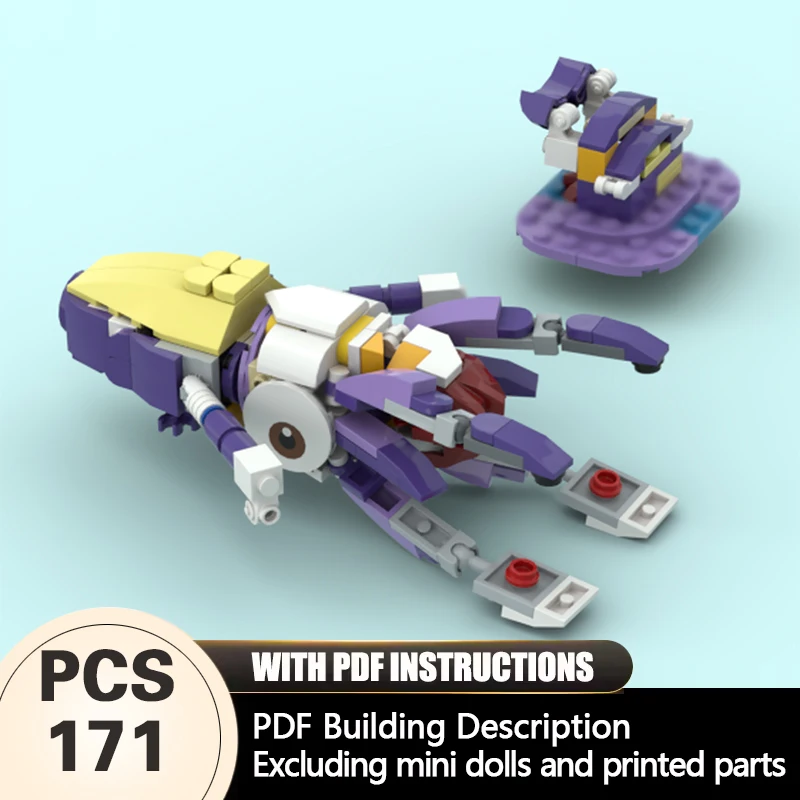 Creators Animal Series Model MOC Building Bricks Loligo Japonica Modular Technology Gifts Holiday Assemble Children Toys Suit