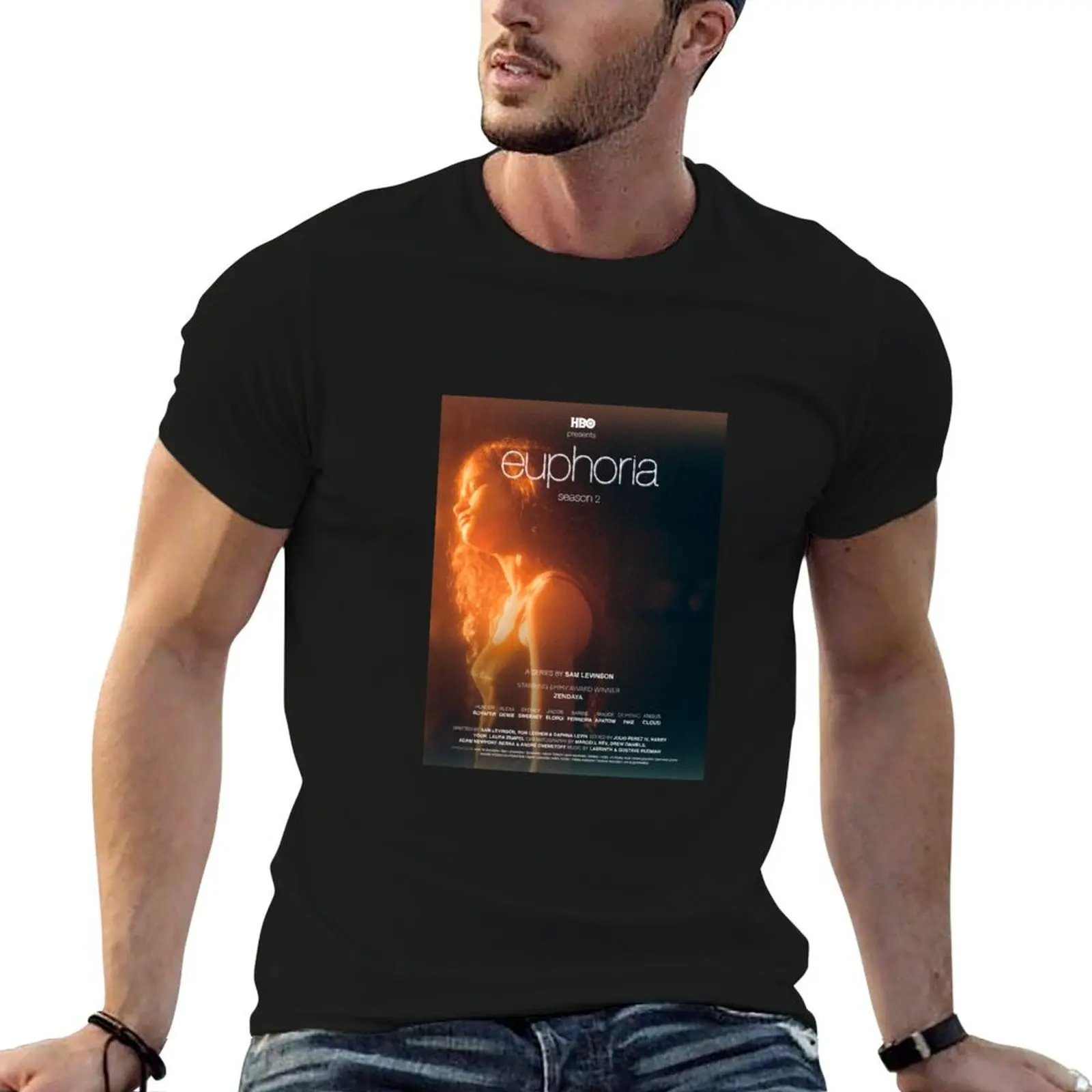 T-shirt Euphoria saison 2, décontracté, tendance, Streetwear