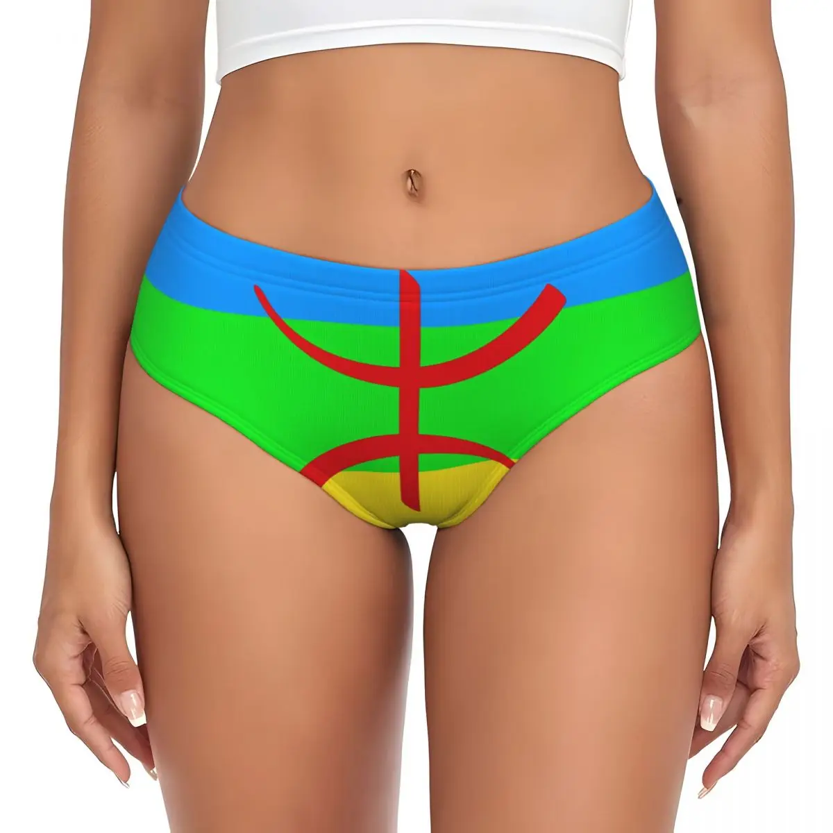 

Женские трусики с флагом Амазигов, мягкие трусики-брифы, берберские трусы Амазир Имазиген