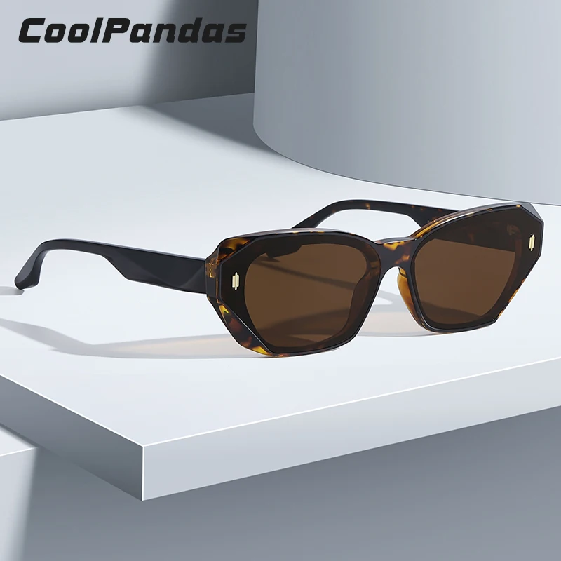 

CoolPandas Y2K Sunglasses Women 2023 Cat Eye Polarized High Quality Acetate Leopard Frame Sun Glasses UV400 Shades lentes de sol