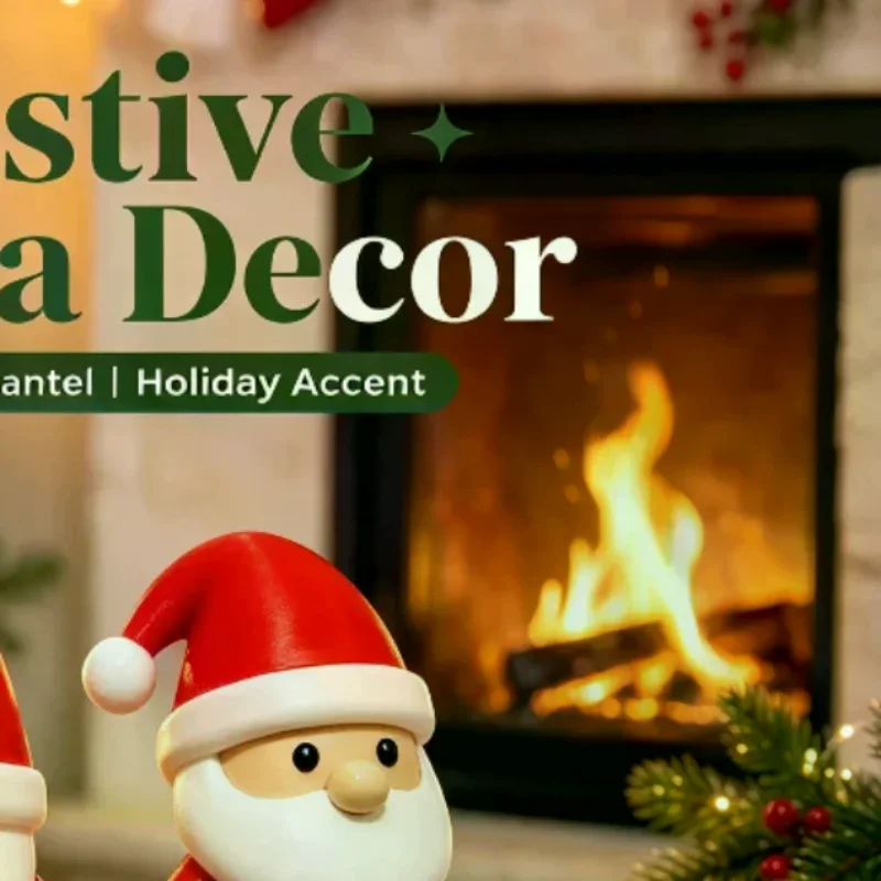 2Pcs Sitting Santa Gnome Figurines, 3D Printed Christmas Tabletop Ornaments For Shelf, Desk, Car Interior Holiday Decoration
