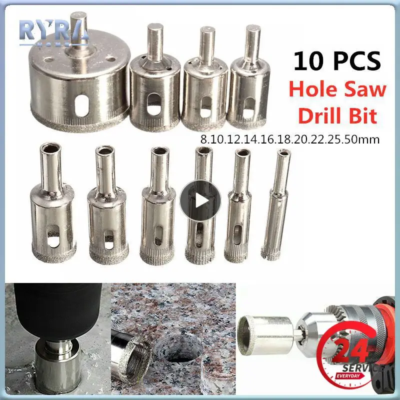 

Set 8-50mm Hole Saw Drill Bit Set Glass Ceramic Tile Marble Saw Cutting Tool