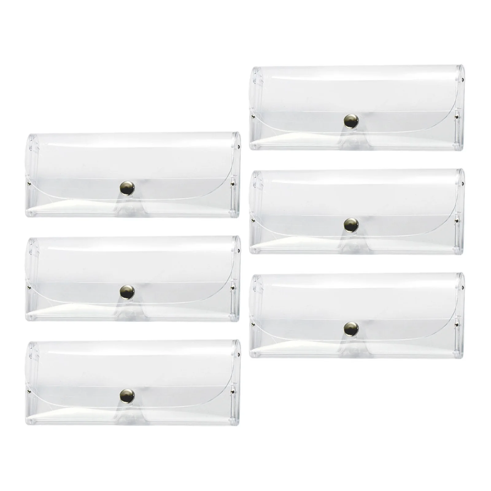 

6Pcs Glasses Storage Box Clear Protective Eyeglasses Case Portable Durable Sunglasses Pouch Anti-Pressure Glasses Case