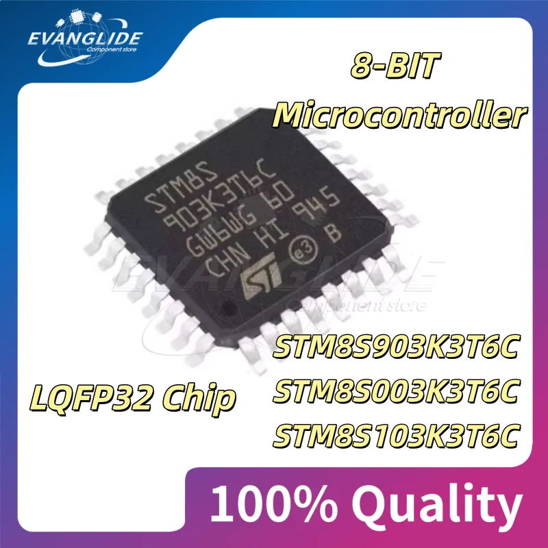 10 PCS/LOT STM8S903 Series LQFP32 8-BITmicrocontroller chip STM8S903K3T6C STM8S003K3T6C STM8S105S6T6C STM8S103K3T6C