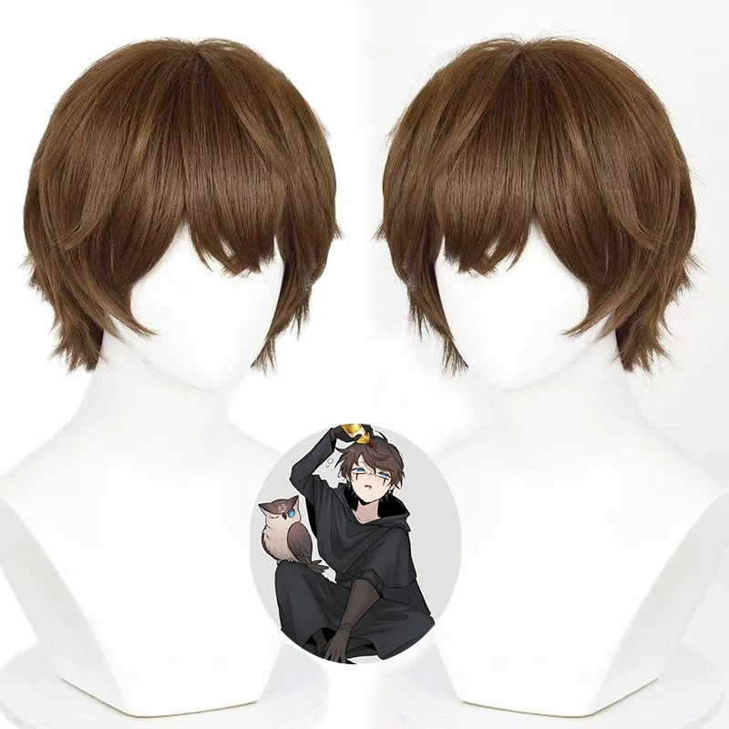 Game Identity Ⅴ The Prophet Role Cos Headgear Eli Clark Game Character Wig Banquet Man Suit Match Fluffy Short Hair Wig Cover