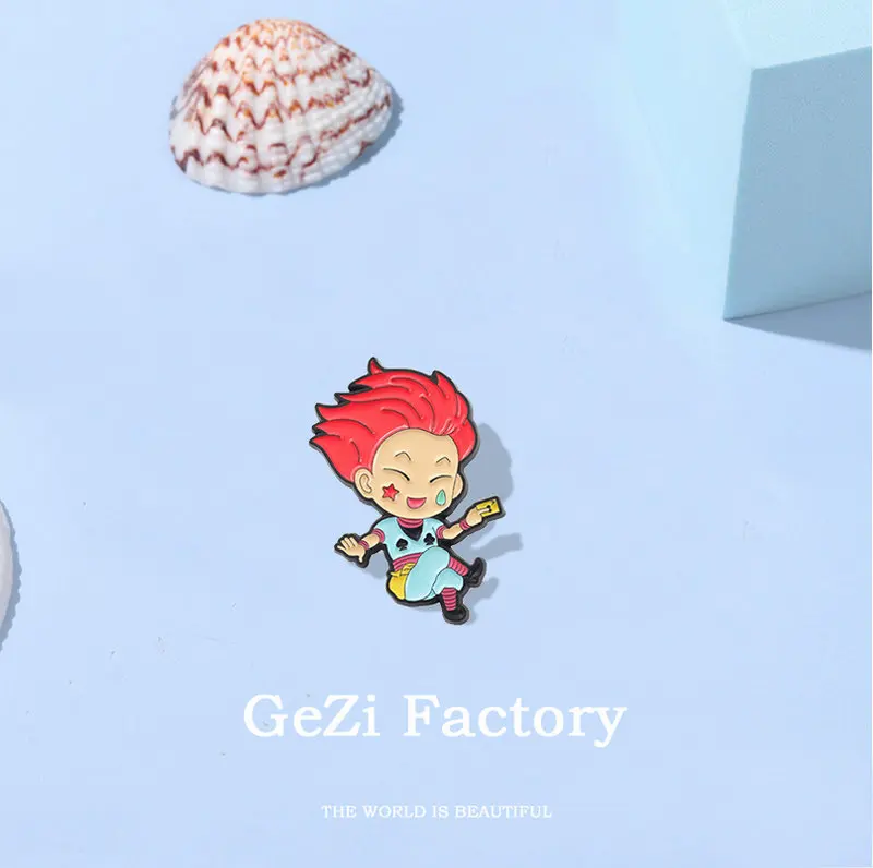 HUNTERxHUNTER Enamel Pin Custom GON Killua Kurapika Leorio Hisoka Brooch Lapel Badge Anime HxH Jewelry Gift for Fans