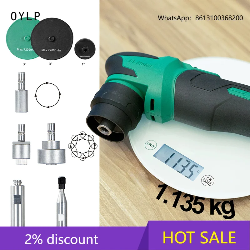 OYLP S4 Cordless Lithium-Ion Polisher Polishing and Sanding Kit Quick-Change Head Brushless Motor Elliptical Eccentric Motion