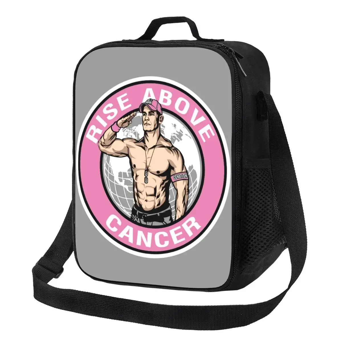 

Custom WWE John Cena Insulated Lunch Bag for Women Never Give Up Cooler Thermal Lunch Tote Beach Camping Travel