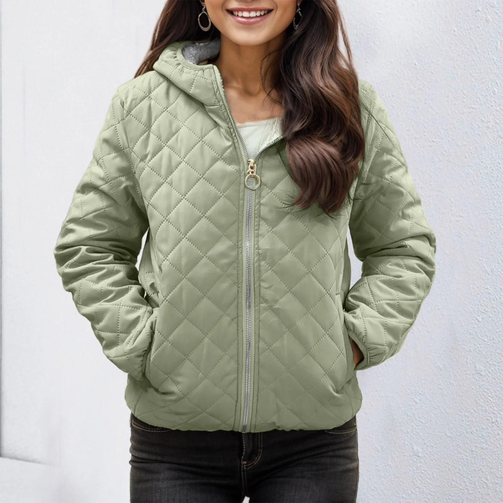 Korean Fashion Winter Ladies Jacket Coats Quilted Coat Long Sleeve Solid Color New 2023 Jacket Loose Elegance Casual Comfort