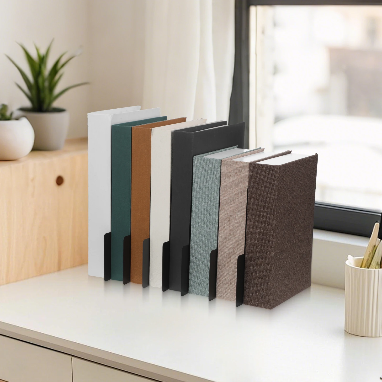 

20 Pcs Bookend Dividers for Shelf Index Card with Tabs Alphabetical Vinyl Record Separators Greeting Cards Organizer Bookshelf