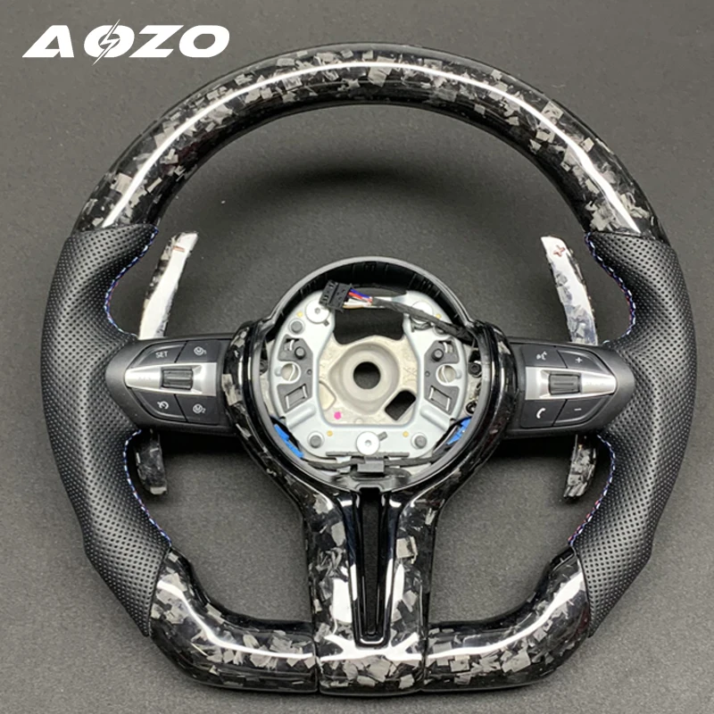 Customized for BMW F30 F32 F10 F20 F82 E46 E60 E90 M2 M3 M4 M5 M6 X3 X4  leather forged carbon fiber steering wheel