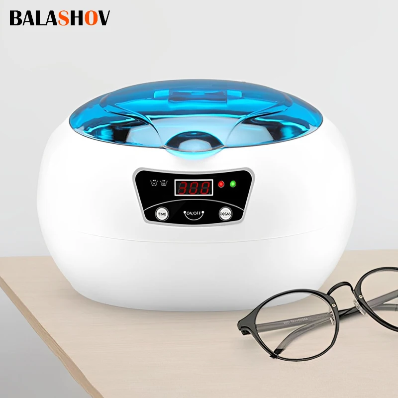 600ml Ultrasonic Cleaner Bath Timer for Jewelry Parts Glasses Manicure Stones Cutters Dental Razor Brush Ultrasound Sonic Boxc