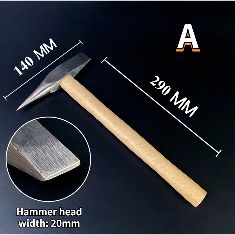 Pointed Flat Head 2 In 1 Rock Pick Geological Hammer Wood Handle Welding Rust Removal Chipping Hammer Geogogy Exploration Tools