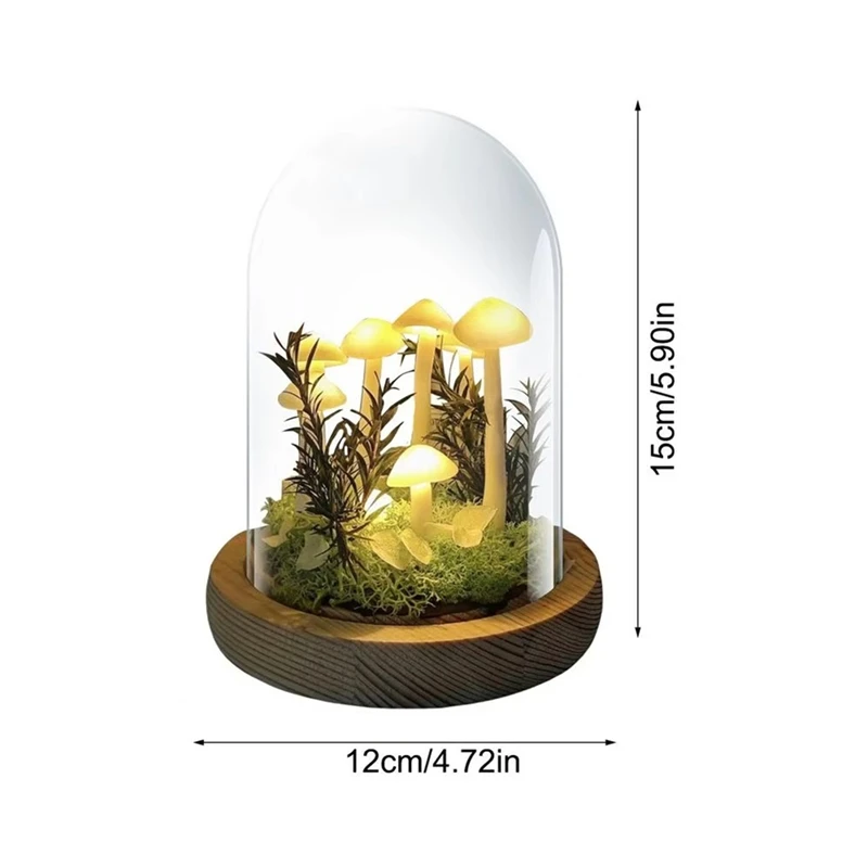 A01F-Small Mushroom Lamp Handmade Mushroom Night Light Novelty Nightlight Project Small Mushroom Lamp Arts And Crafts