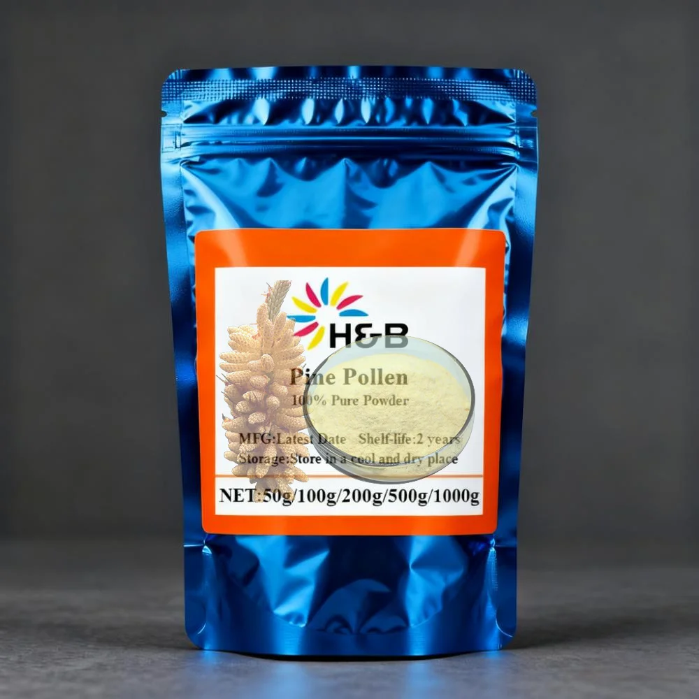 Customized Raw Material Supply 100%PinePollen Powder Double Deck Plastic Bag for Global Distributors