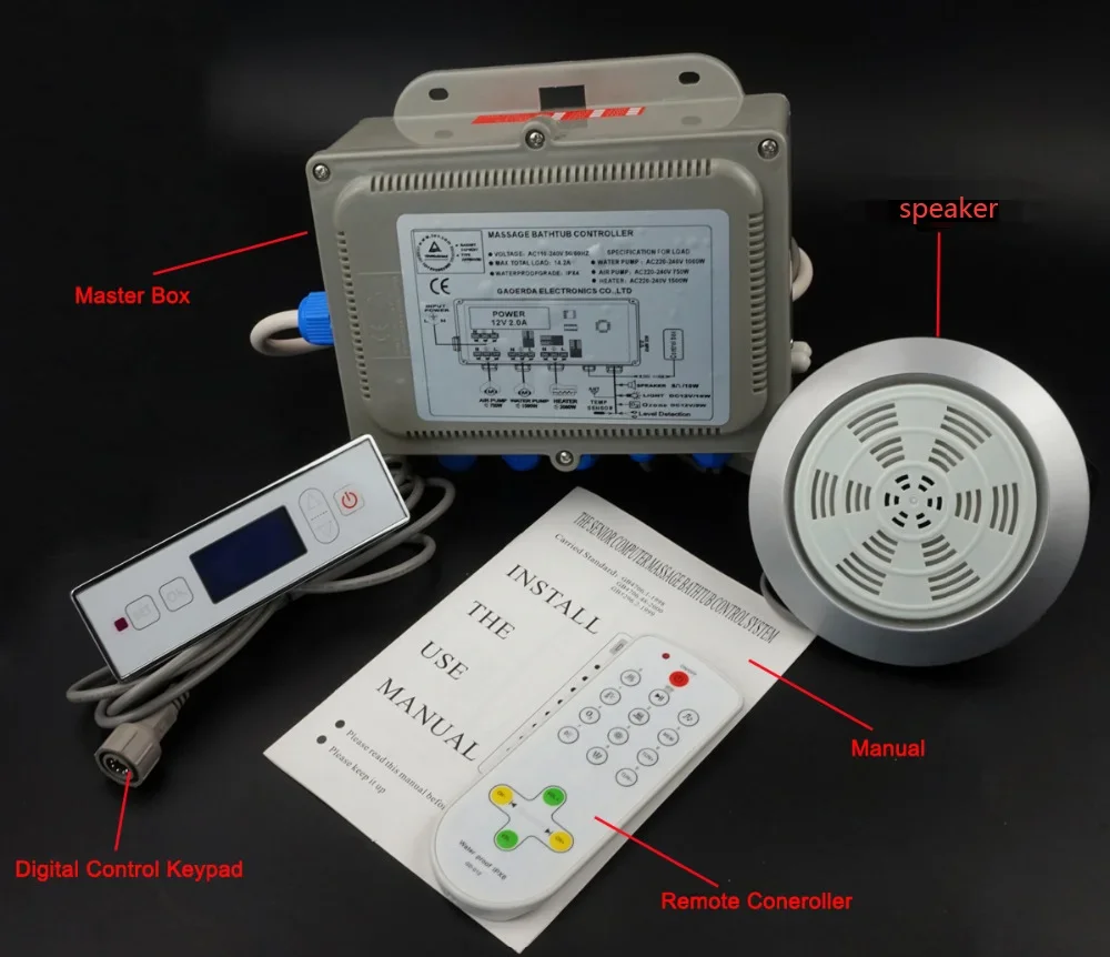 massage bathtub system,whirlpool controller include keypad 220V 110V opetion GD-370B