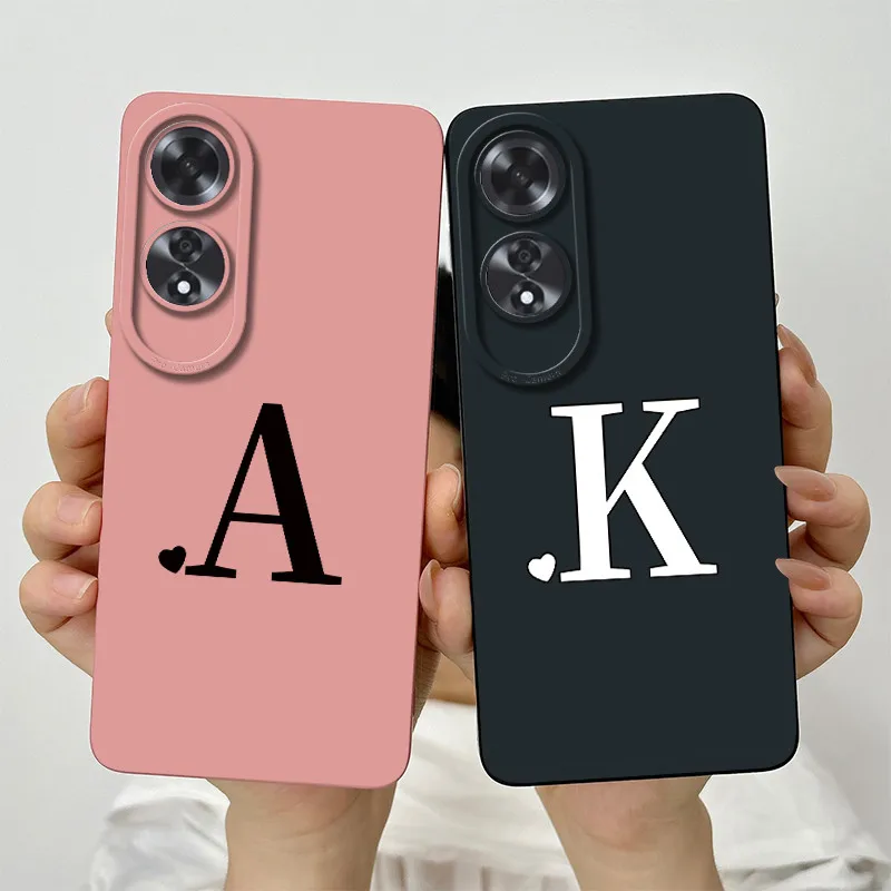 For OPPO A60 Case Oppo A60 Phone Case Cute Letters Matte Slim Soft Silicone CPH2631 Phone Cover oppo A60 Cases Coque Back Cover