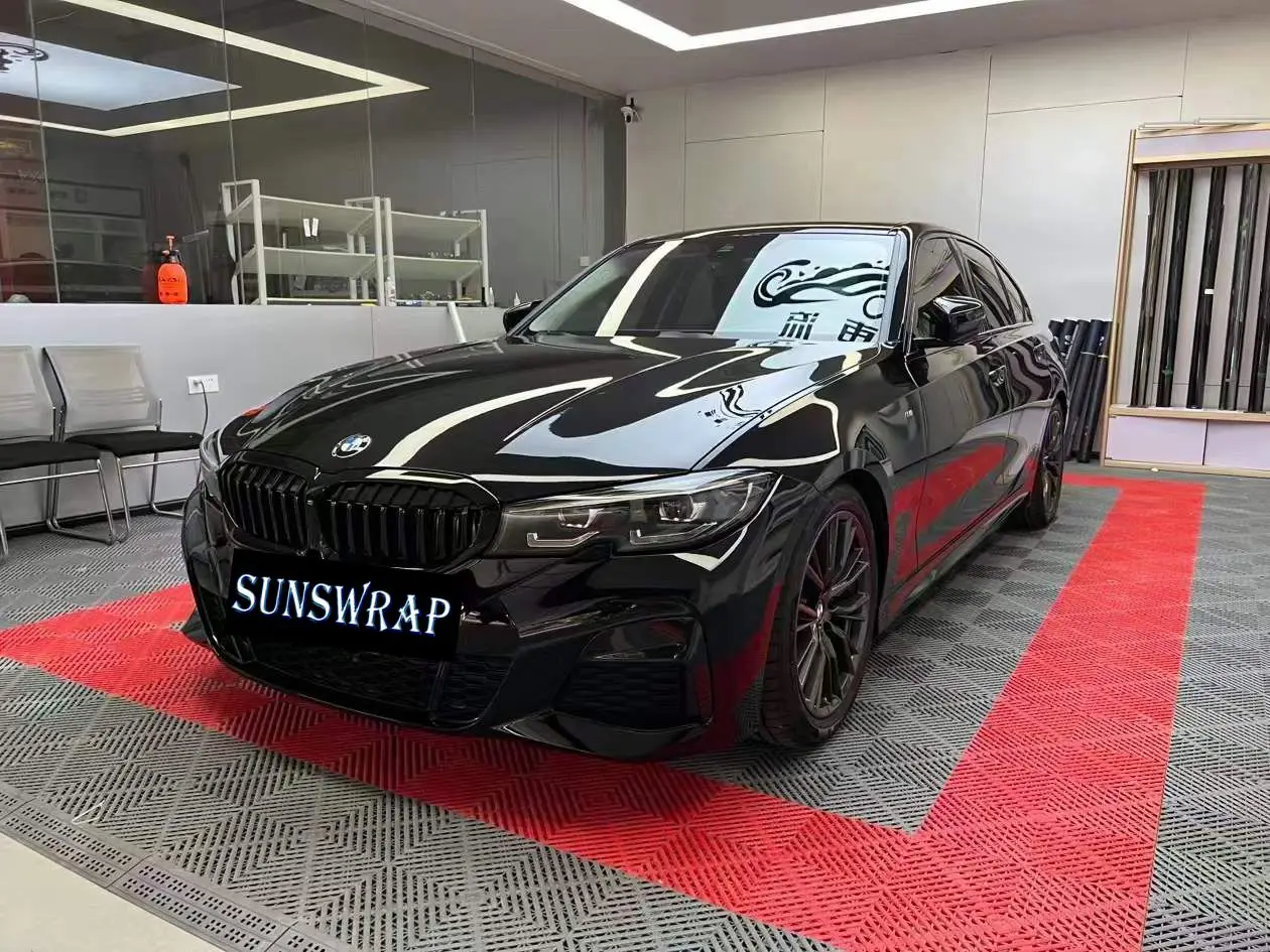 

Premium Black Super Glossy Wrap Vinyl Roll Adhesive Car Sticker Wrapping 5x59ft/roll