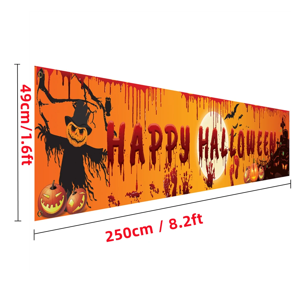 250x50cm Halloween & Birthday Banner can be suitable for family parties, hotels, offices and other holiday decorations
