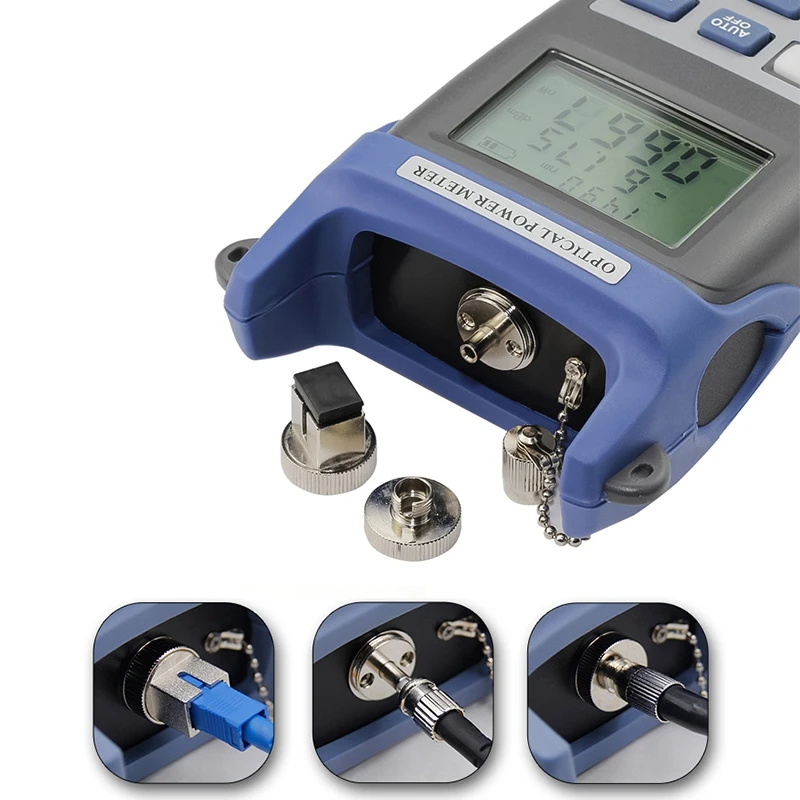 Fiber Optic Tool Kit Fc/sc Connector Vfl Opm Optical Power Meter Laser Source And Visual Fault Locator 1/10/20/30mw 5-30km