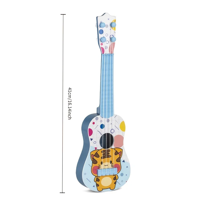 Crianças podem jogar ukulele brinquedo guitarra pode jogar instrumento de simulação iniciante iluminação instrumento educacional brinquedo música