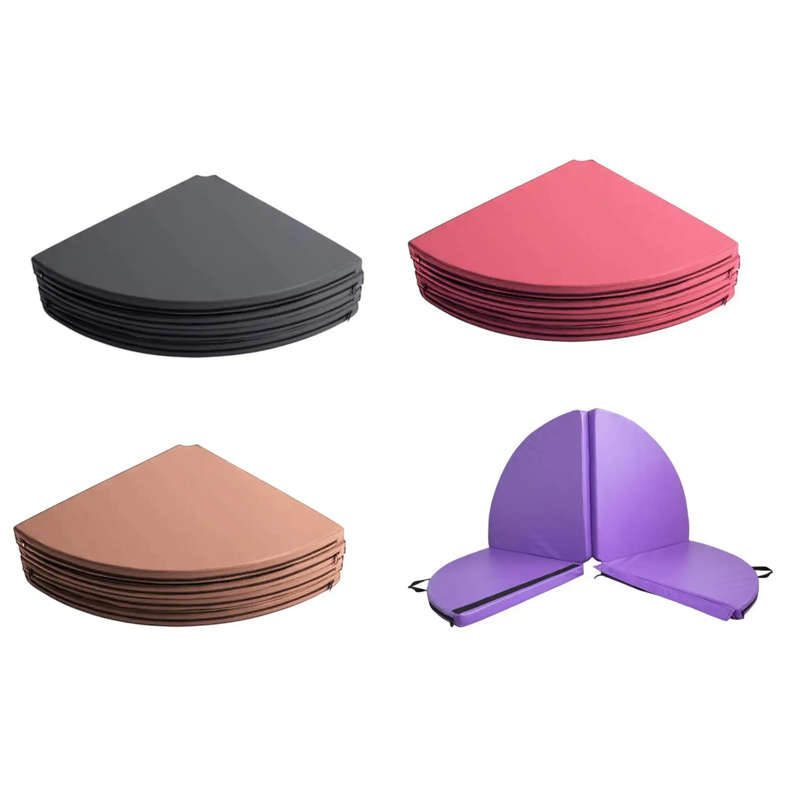 Round Yoga Mat Folding Pole Dance Mat Floor Protection Lightweight Gymnastics