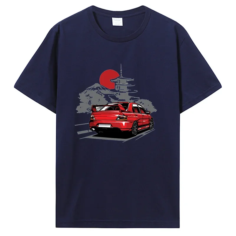 Initial D T-shirt Drift Japanese Car Mitsubishi Lancer Evolution Tshirt Clothing Summer Cotton Short Sleeve Tee Shirt Unisex Top