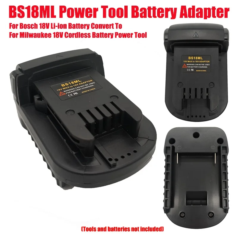 

HAKSINKY BS18ML Power Tool Battery Adapter for Bosch 18V Li-ion Battery Convert To for Milwaukee 18V Cordless Battery Power Tool