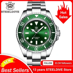 STEELDIVE SD1964 New Arrival 2021 Ghost Series Dive Watch Automatic Fashion Sport Mechanical 1000M Waterproof NH35 Watch Men