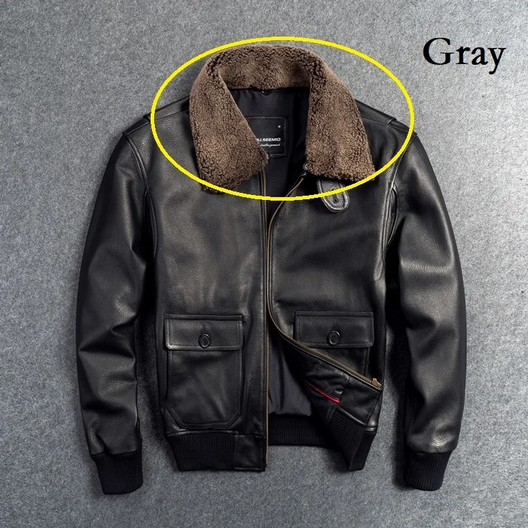 shipping.Classic G1 style Free mens cowhide coat,bomber leather clothes,black genuine Leather jacket.homme top gun wear