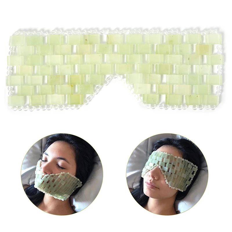 Natural Jade Eye Mask Massager For Eye Relax Sleep Massager Mask Tool Mask Care Stone Face Sleep