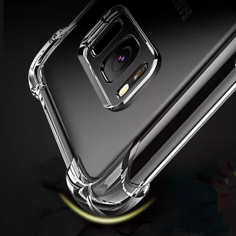 Clear Soft TPU Shockproof Case for Samsung Galaxy S10 S20 S21 S22+ S23 S24 S25 S26 Ultra Plus FE Transparent Phone Back Cover