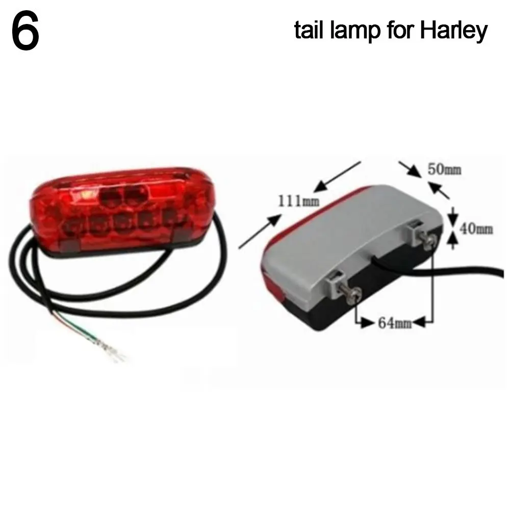 

New Waterproof Connector Led Warning Lamp E-Bike Rear Light E-Scooter Night Lamp Bicycle Tail Light Electric Bicycle Light