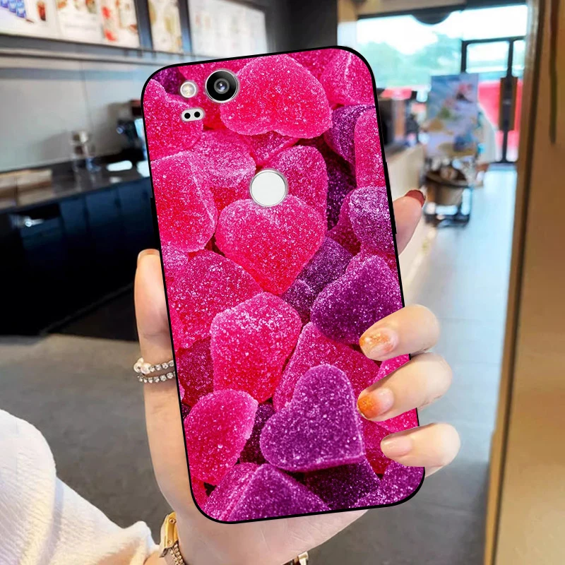 Untuk Google Pixel 2 casing Fundas penutup belakang silikon lunak untuk Google Pixel 2 casing ponsel modis TPU antiguncangan cangkang Coque