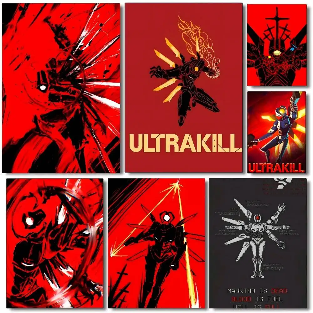 

U-ULTRAKILL Game Poster Print Canvas Painting Wall Art Picture Living Room Home Bedrooom Bar Restaurant Decor