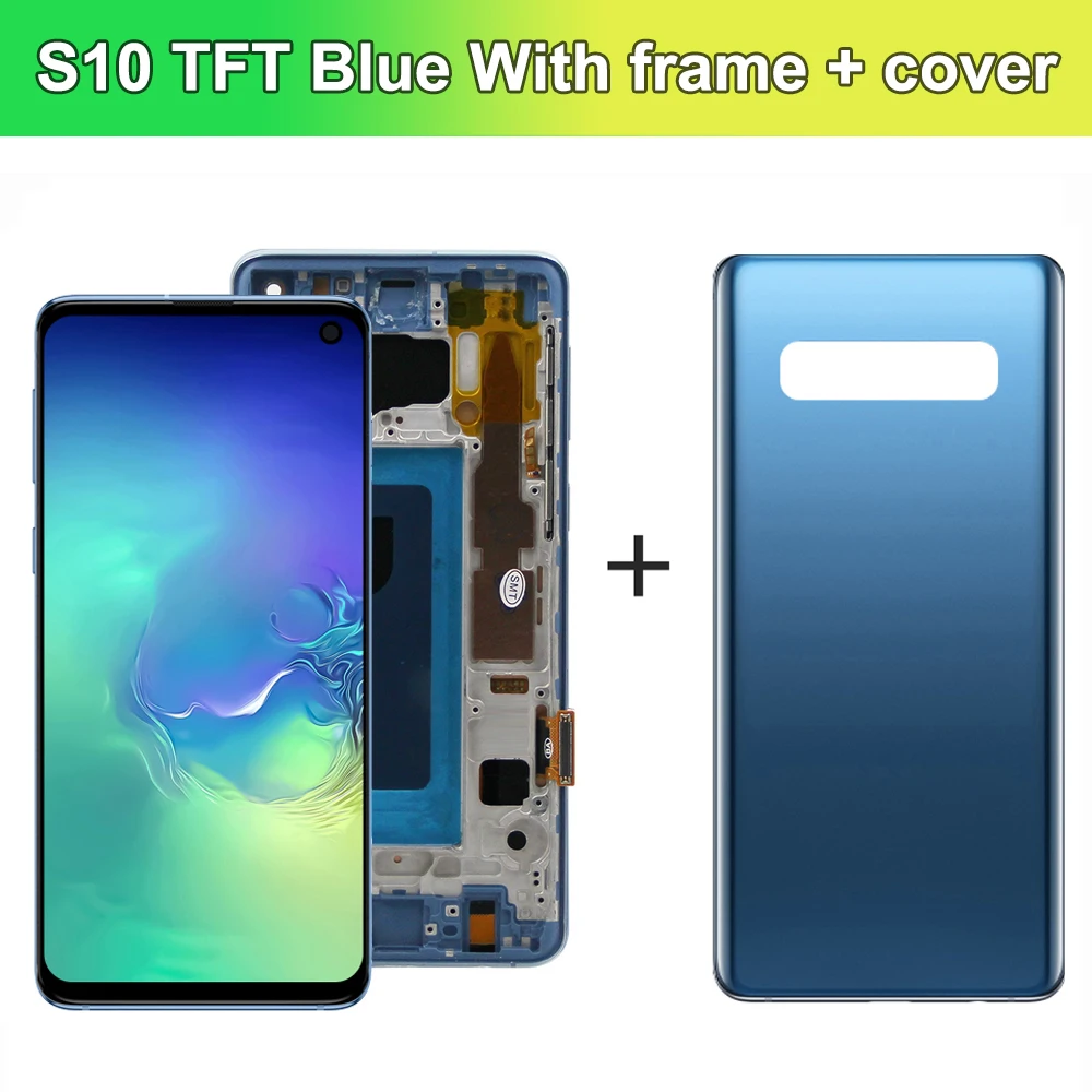 For Samsung Galaxy S10 S10 LCD TFT Display Touch Screen Replacement Frame AEU e