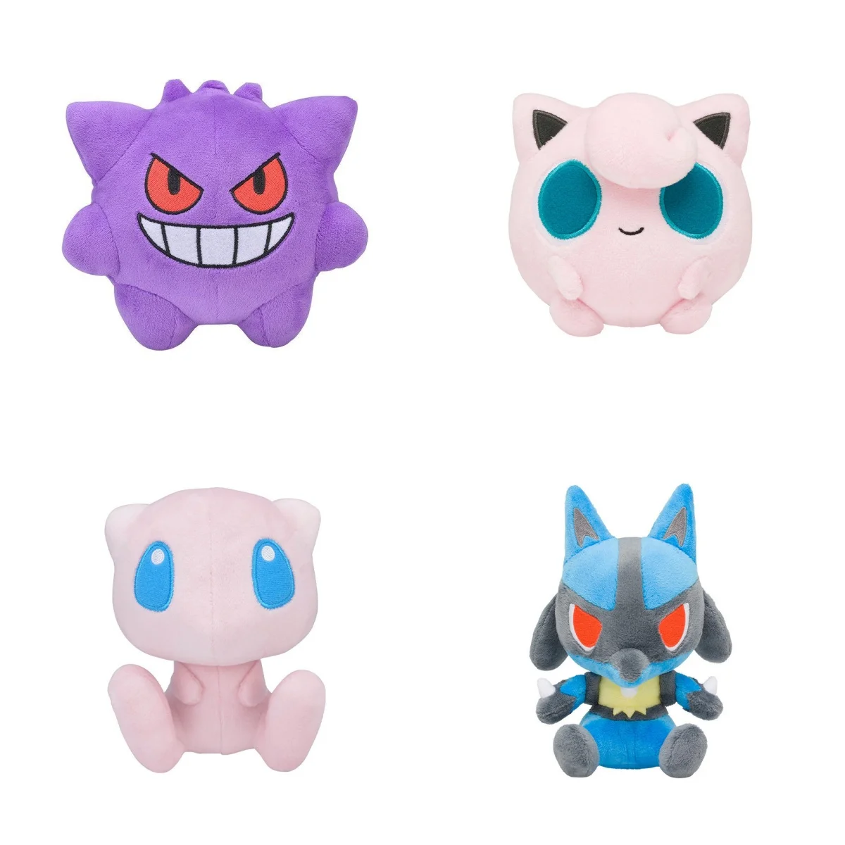 

Pokémon Plush Toy Series: Gengar, Mew, Lucario & Jigglypuff Dolls - Soft Stuffed Animals & Kids' Companion Gift