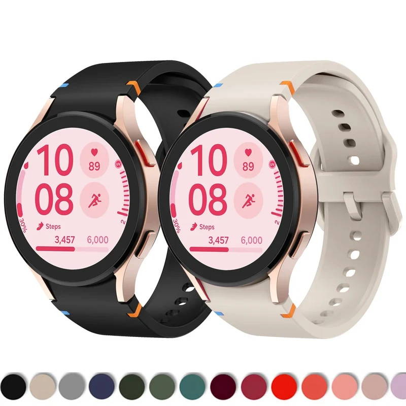 

Ремешок для Samsung Galaxy Watch 7 FE 44 мм 40 мм, силиконовый браслет Galaxy Watch 4 6 Classic 5 pro, ремешок 43 мм 47 мм