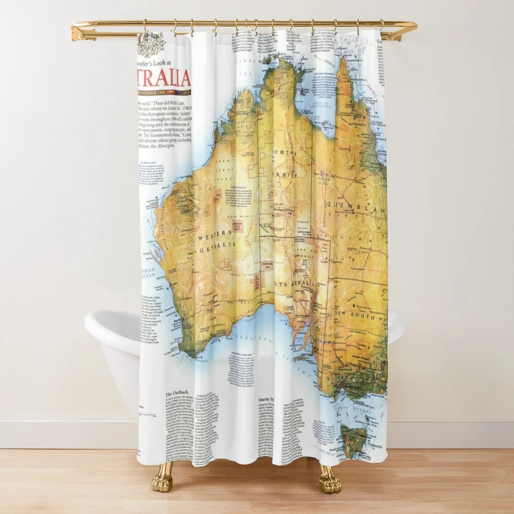 Australia Map Map Of Australia Australia Travel Map Shower Curtain Modern Showers For Bathroom Shower For Bathroom Set Curtain