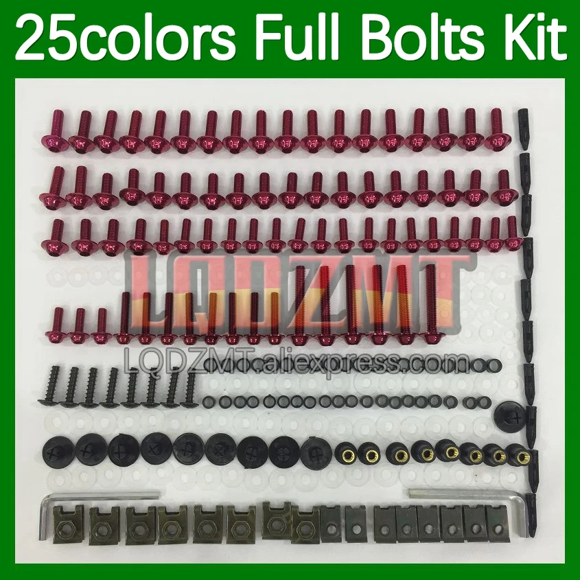 268pcs Body Bolt Full Screws Kit For HONDA CBR600 CBR 600 F2 FS CBR600F2 91 92 93 94 1991 1992 1993 1994 Fairing Bolts screw Nut