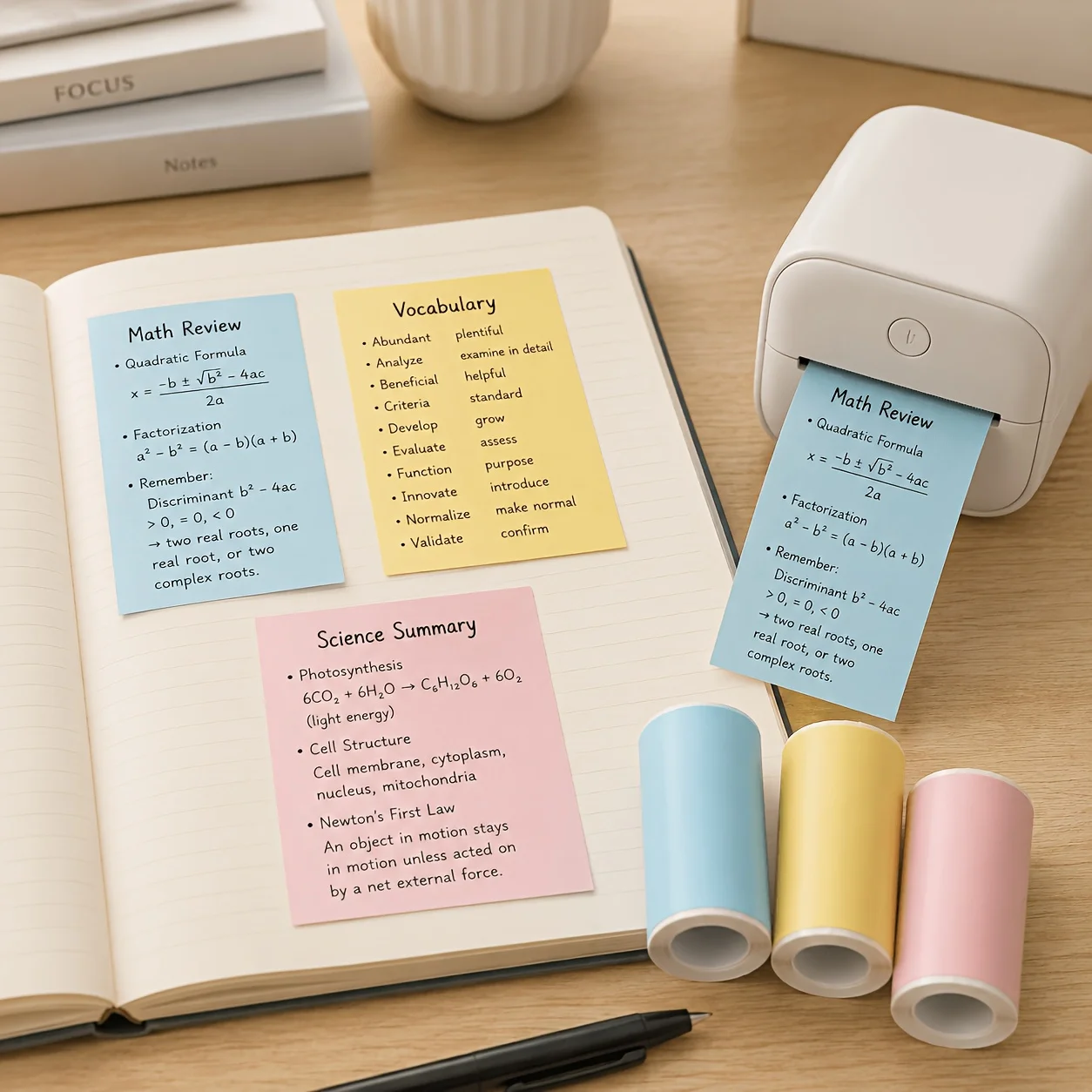 56mm Multicolor Thermal Label Sticker Self Adhesive Black Print Compatible for M02S M02 Pro Printer Photo Journal Tag