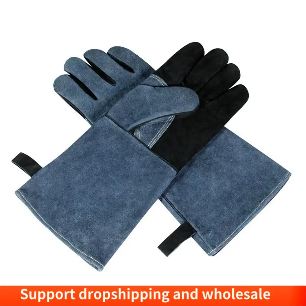 

AA86 Garden Gloves Leather Welding Gloves For Mig/Stick Welders, Heat Resistant Gloves For BBQ/Fireplace