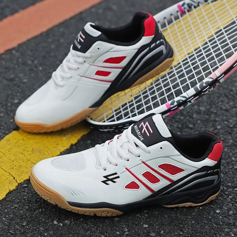 

2026 Good Quality Mens Tennis Shoe Lace Up Couples Badminton Shoes Big Size Badminton Sport Shoes For Women Athletic Shoe