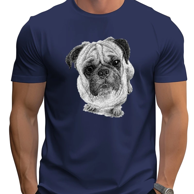 

Белые мужские футболки с милым рисунком собаки, топы, крутая хлопковая футболка с короткими рукавами и круглым вырезом